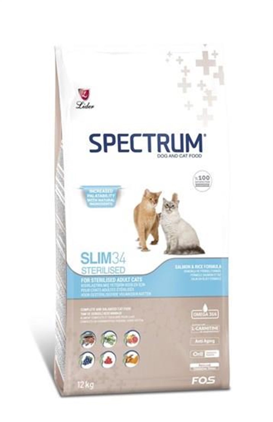 SPECTRUM 12KG ADULT CAT SLIM34