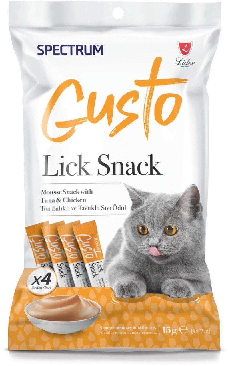 Spectrum Gusto Ton Balıklı Tavuklu Sıvı Ödül Maması 4 x 15 G