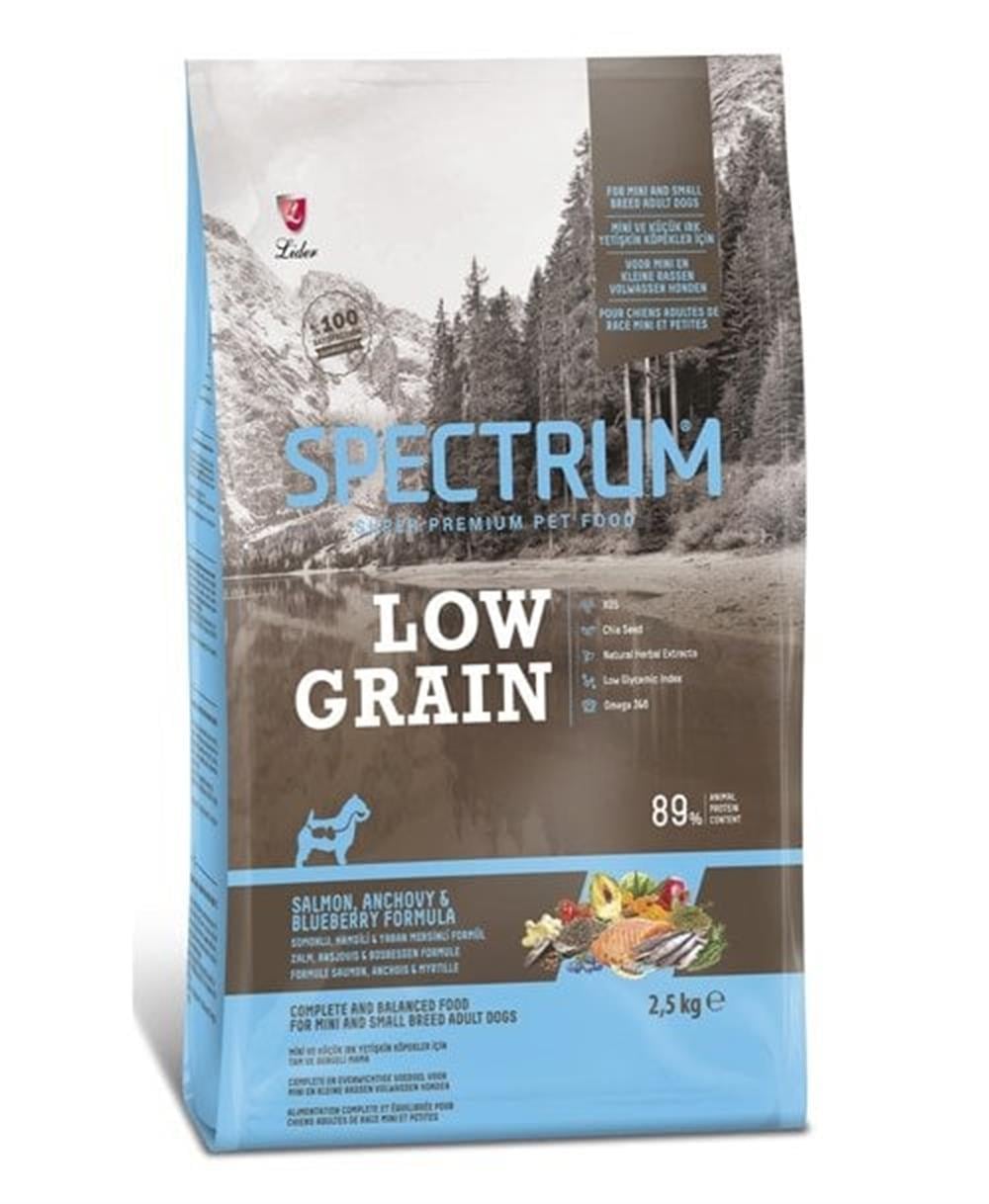 Spectrum Low Grain Somonlu Ve Hamsili Yaban Mersinli Mini Ve Küçük Irk Yavru Köpek Maması 2,5Kg