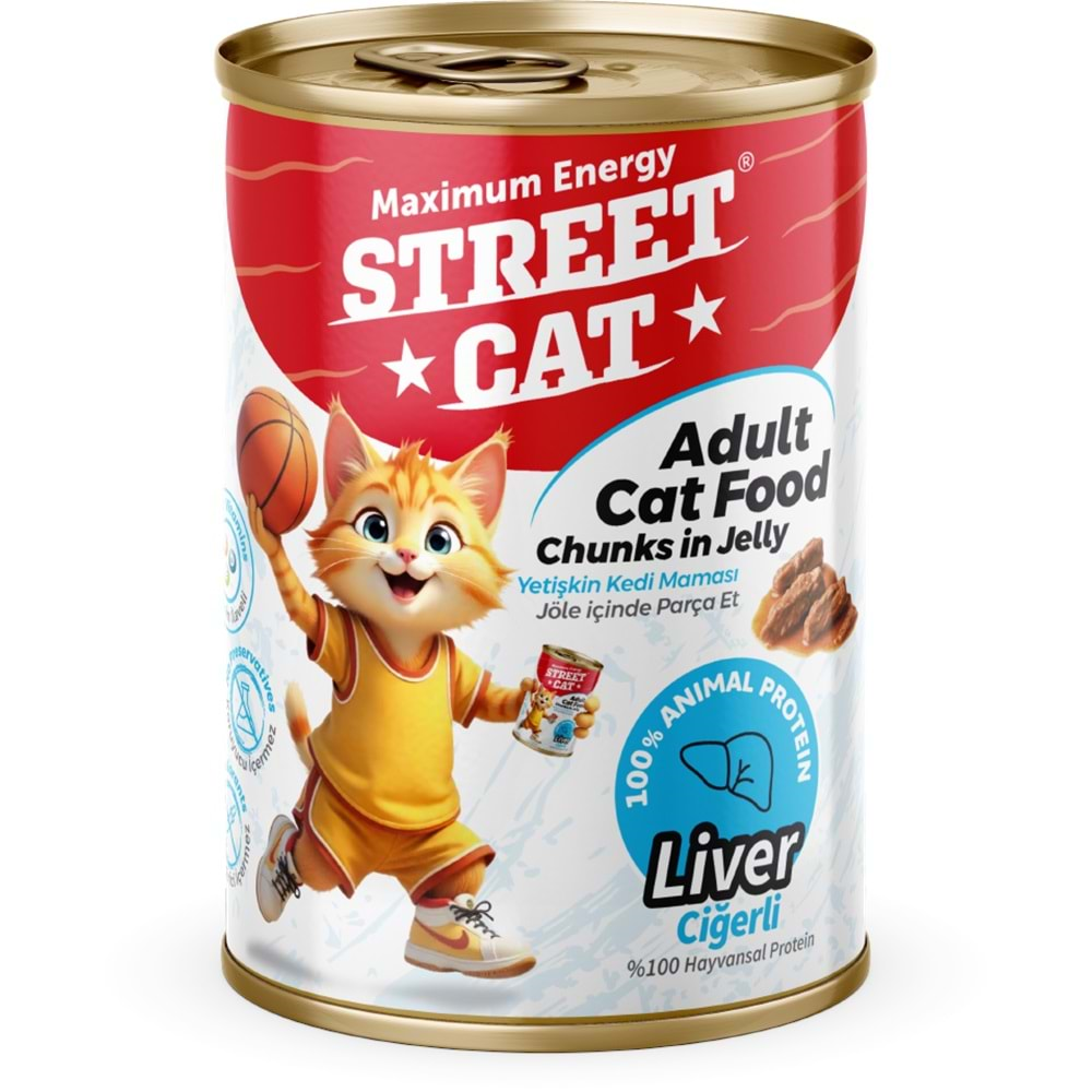 STREET CAT CHUNKS İN JELLY CİĞERLİ KEDİ KONSERVE 400GR