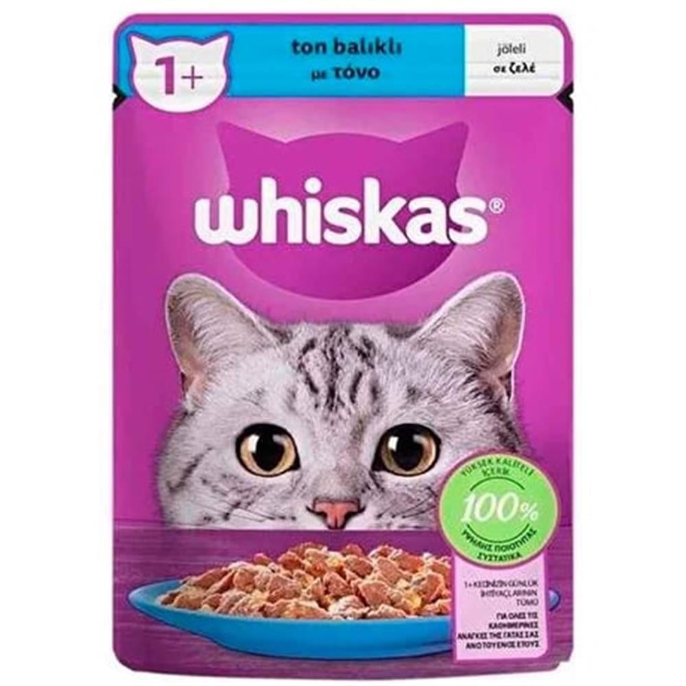 Whiskas Pouch Jöle İçinde Ton Balıklı Yetişkin Kedi Konservesi 85gr