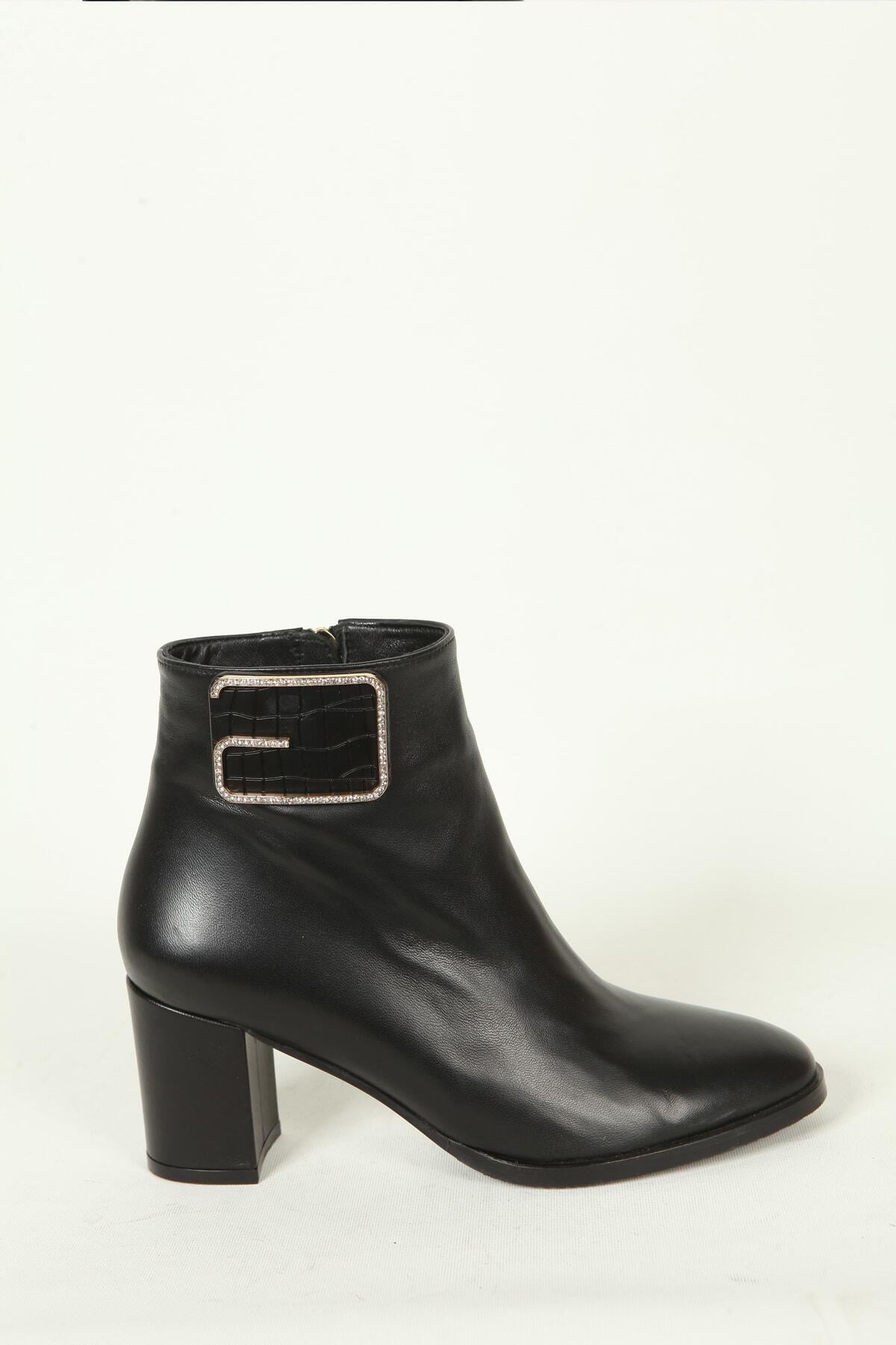 Kadın Deri Bot Siyah