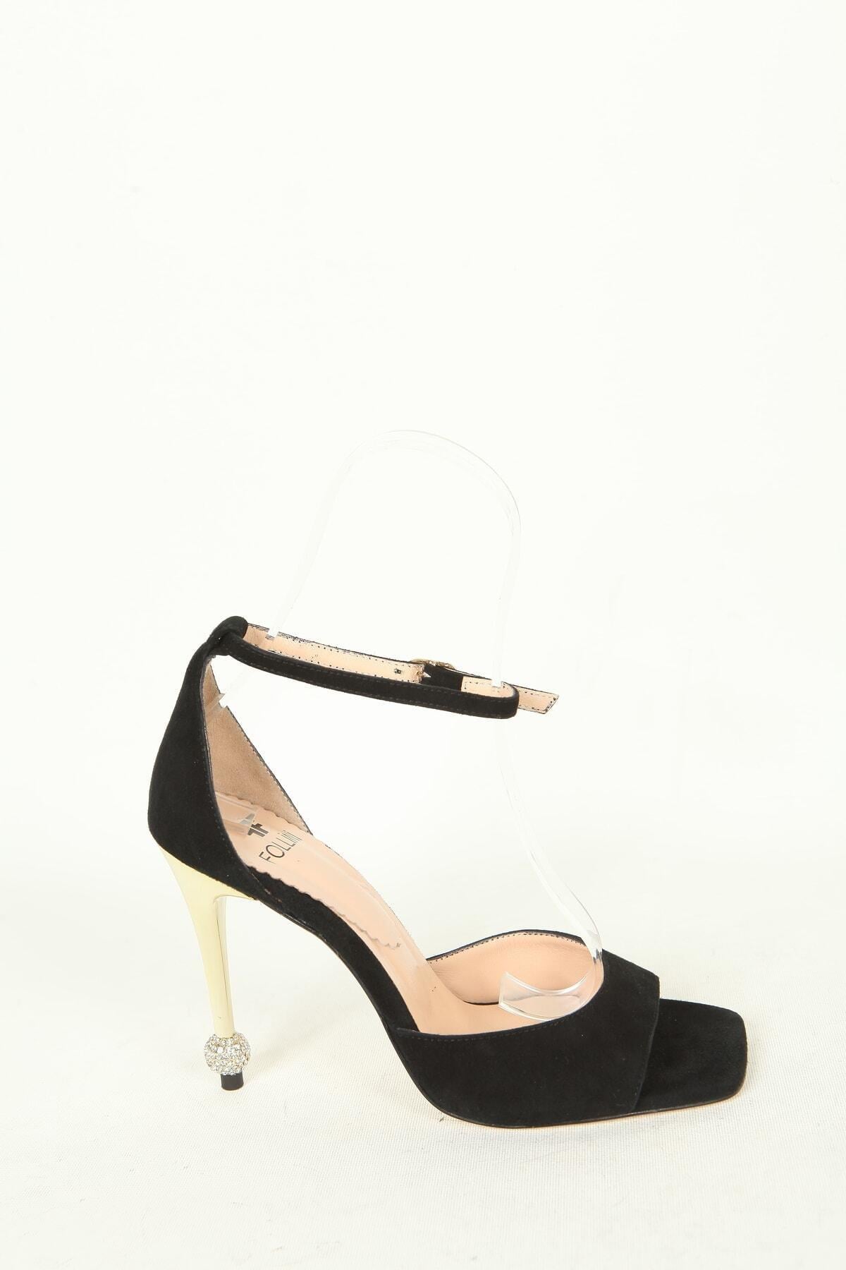 Kadın Deri Ayakkabı Siyah Süet