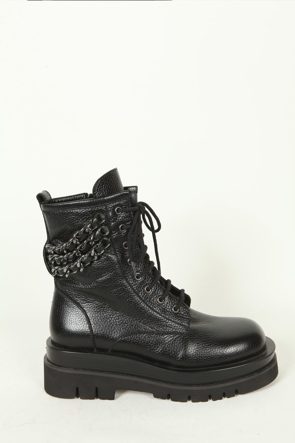 Kadın Deri Bot Siyah