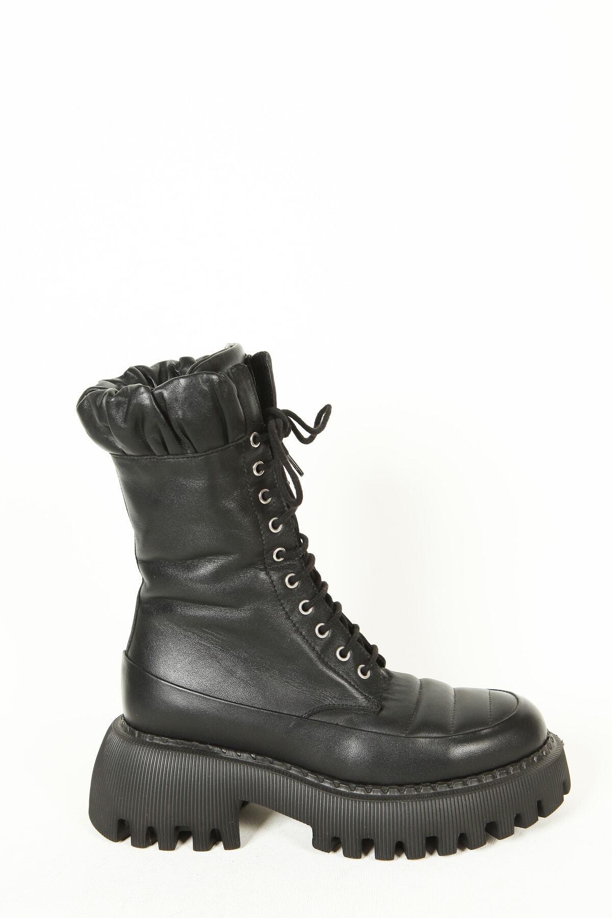 Kadın Deri Bot Siyah