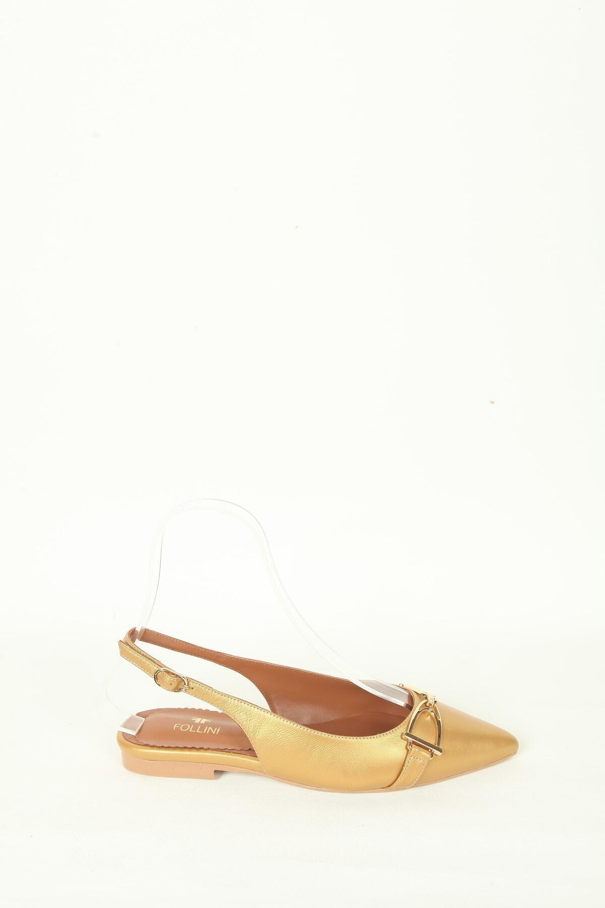 Kadın Deri Ayakkabı Gold