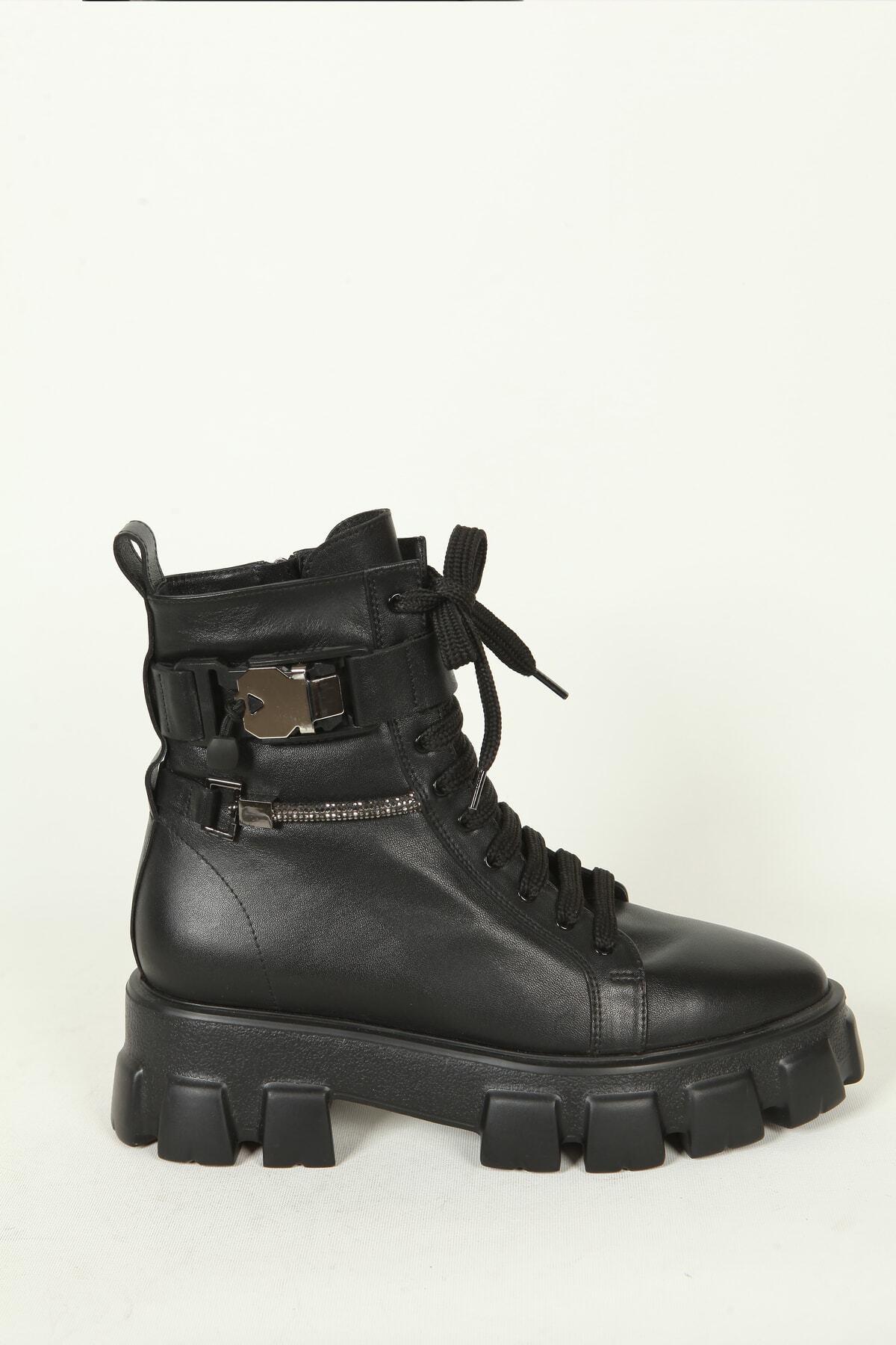 Kadın Deri Bot Siyah
