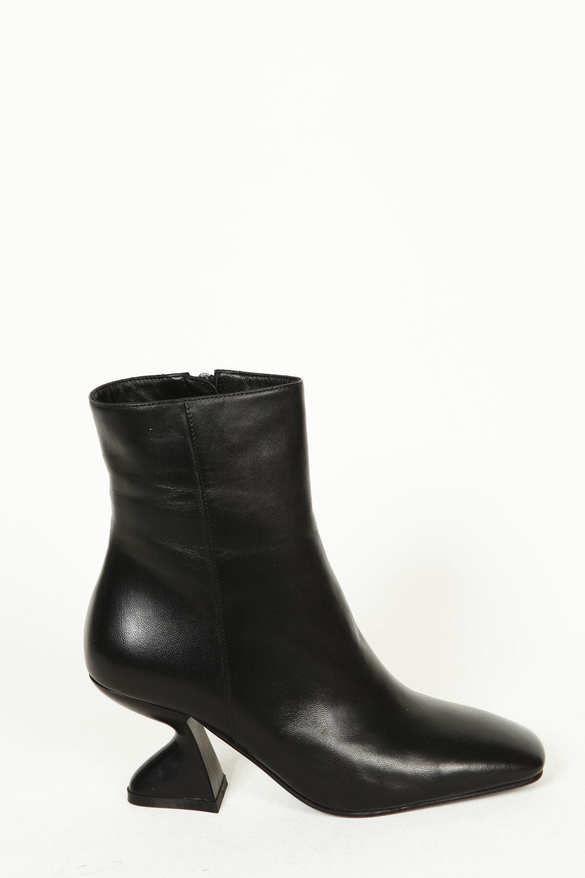 Kadın Deri Bot Siyah
