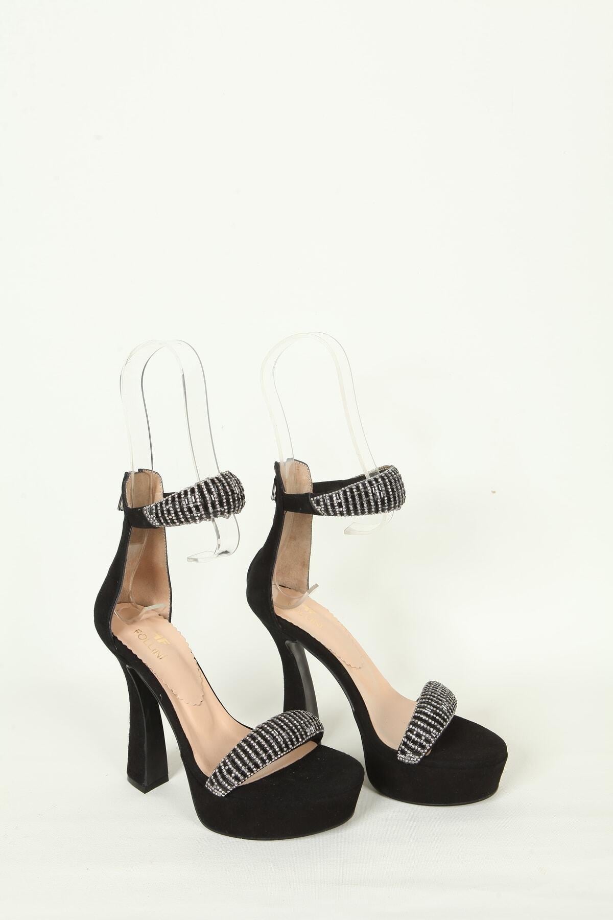 Kadın Siyah Süet Abiye Ayakkabı