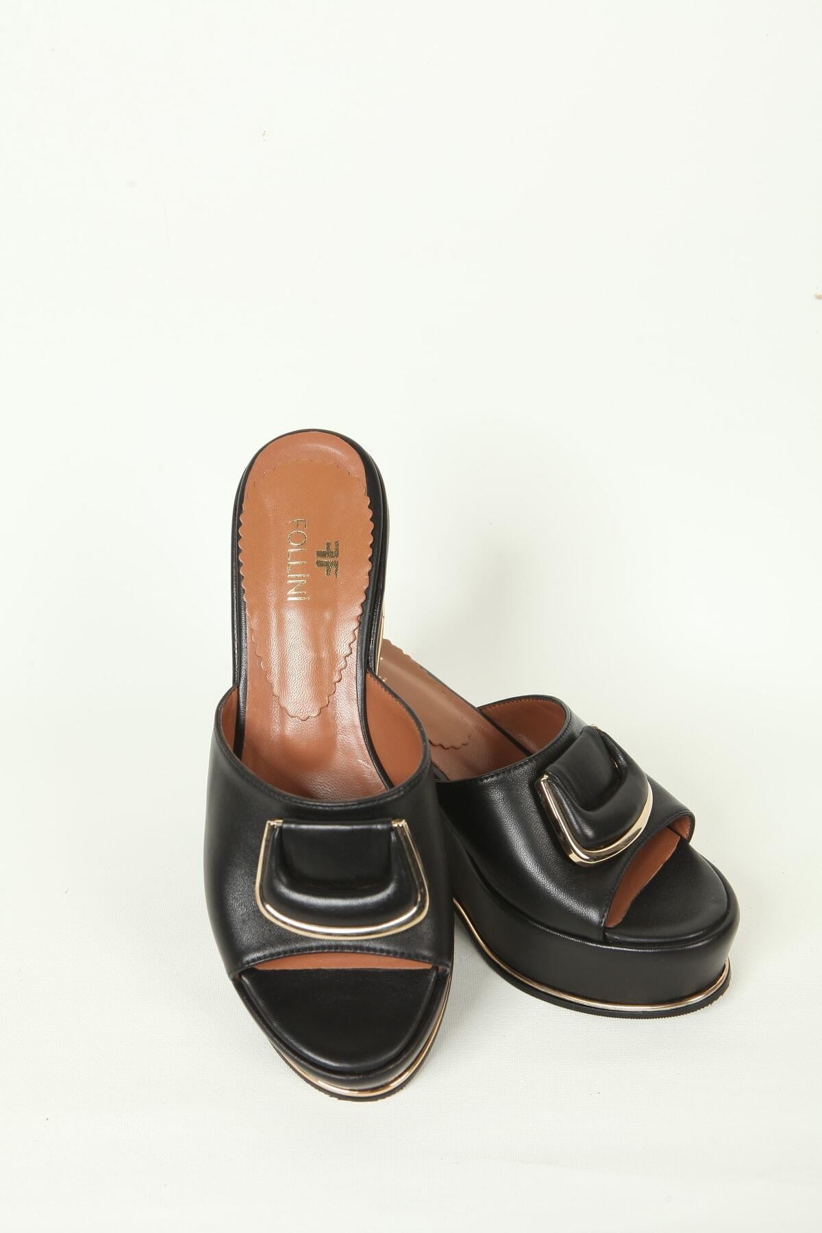 Kadın Deri Terlik Siyah