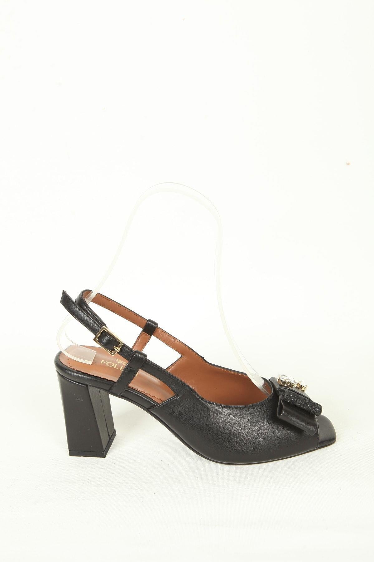 Kadın Siyah Hakiki Deri Ayakkabı