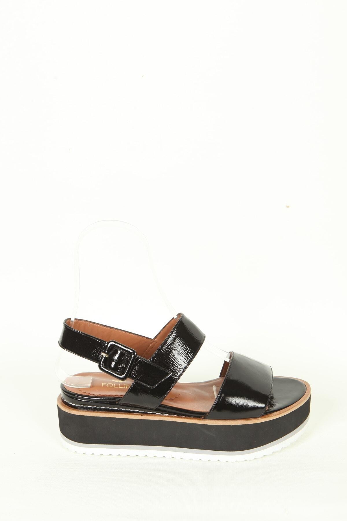 Kadın Deri Sandalet Siyah