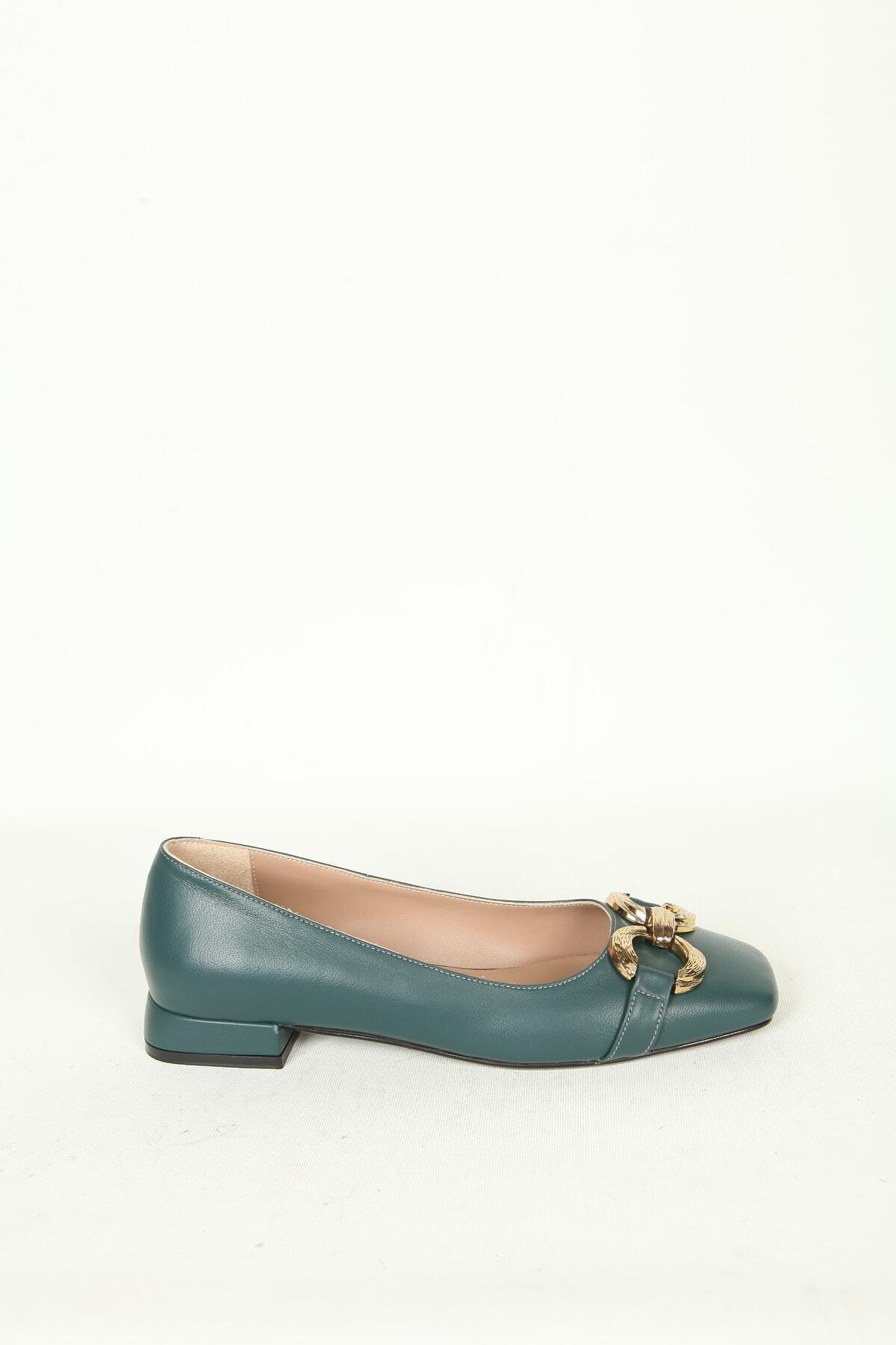 Kadın Deri Babet Yeşil