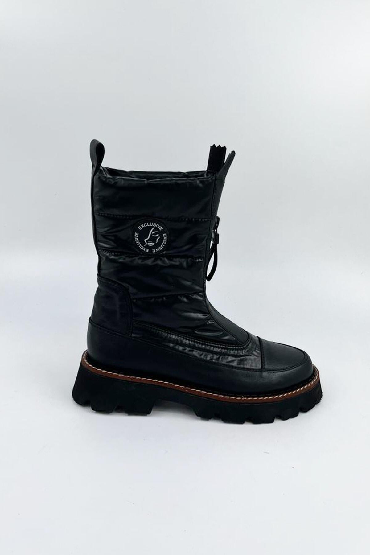 Kadın Deri Bot Siyah