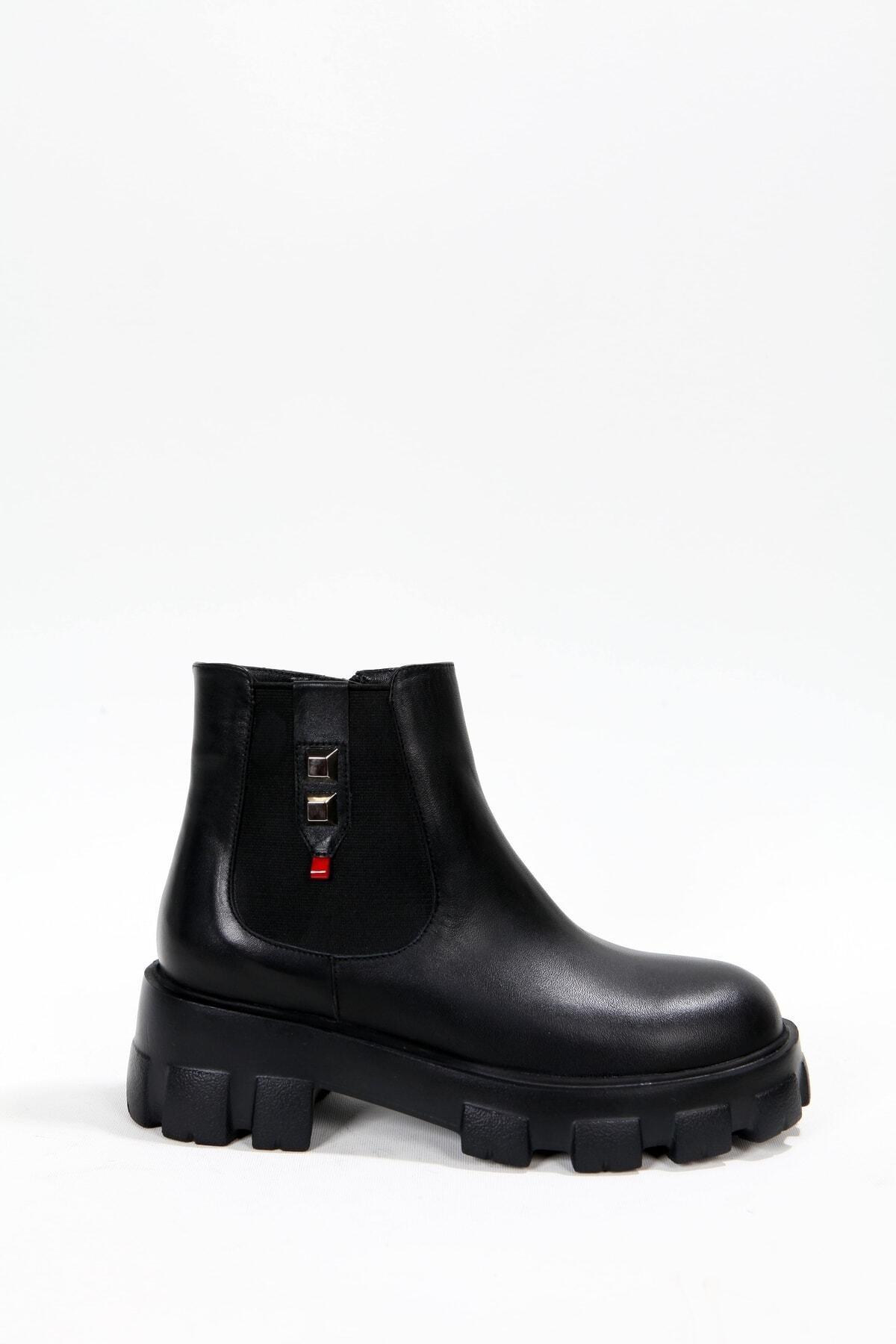 Kadın Deri Bot Siyah