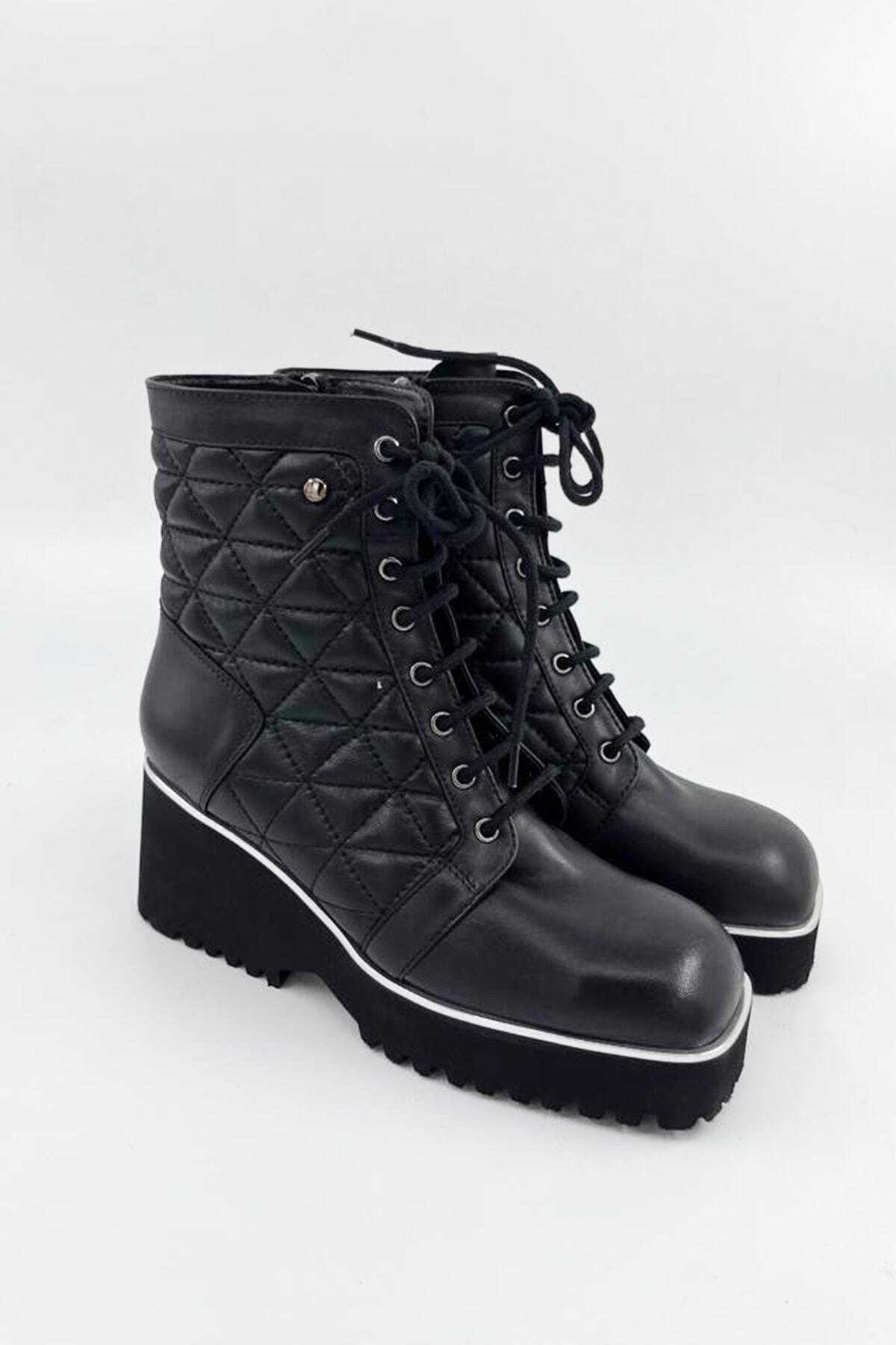 Kadın Deri Bot Siyah