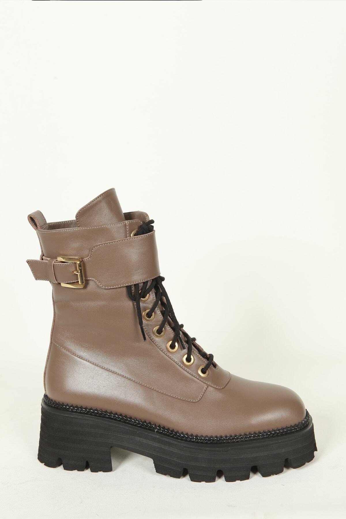 Kadın Deri Bot Vizon