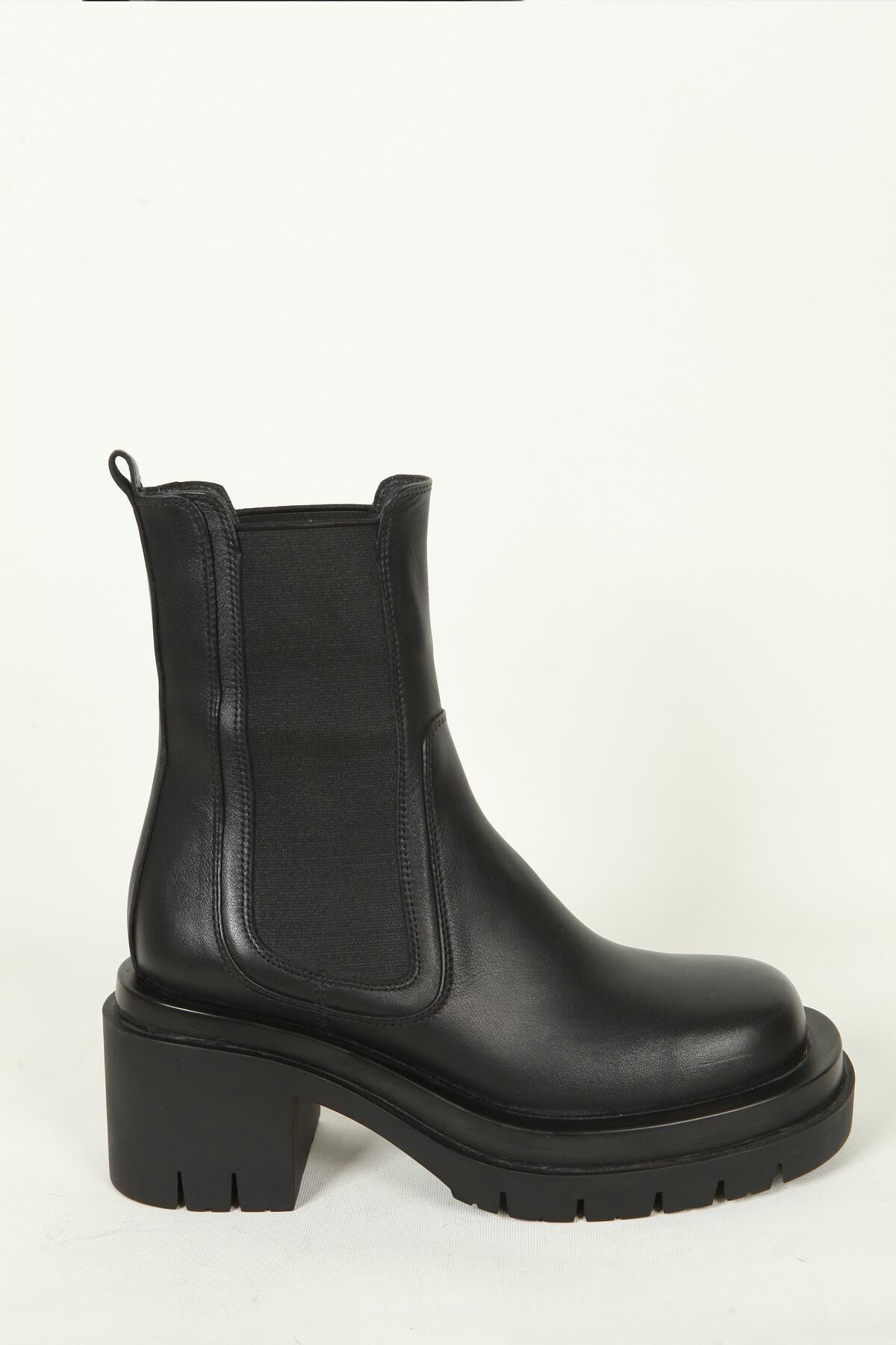 Kadın Deri Bot Siyah