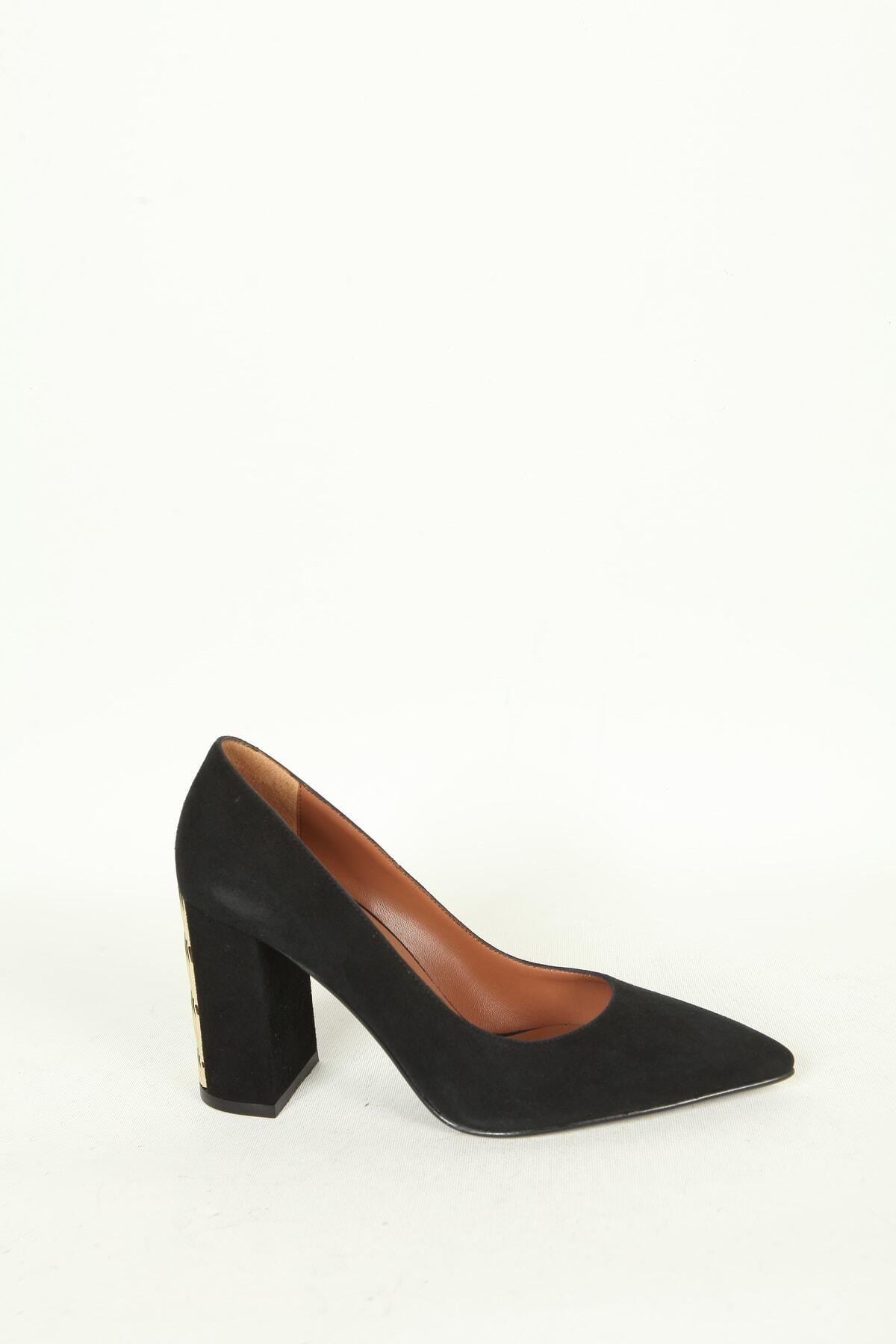 Kadın Deri Ayakkabı Siyah Süet