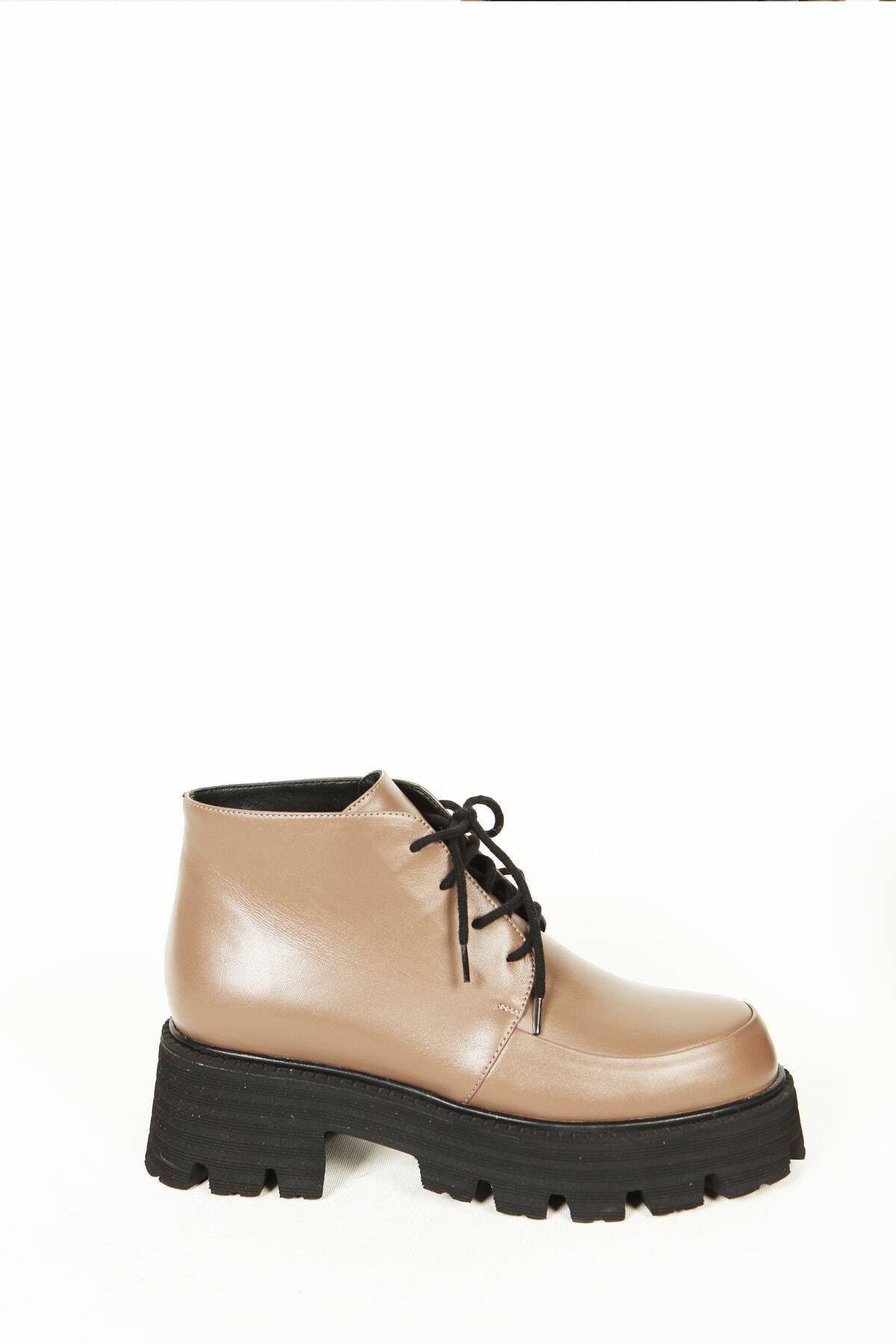 Kadın Deri Bot Vizon