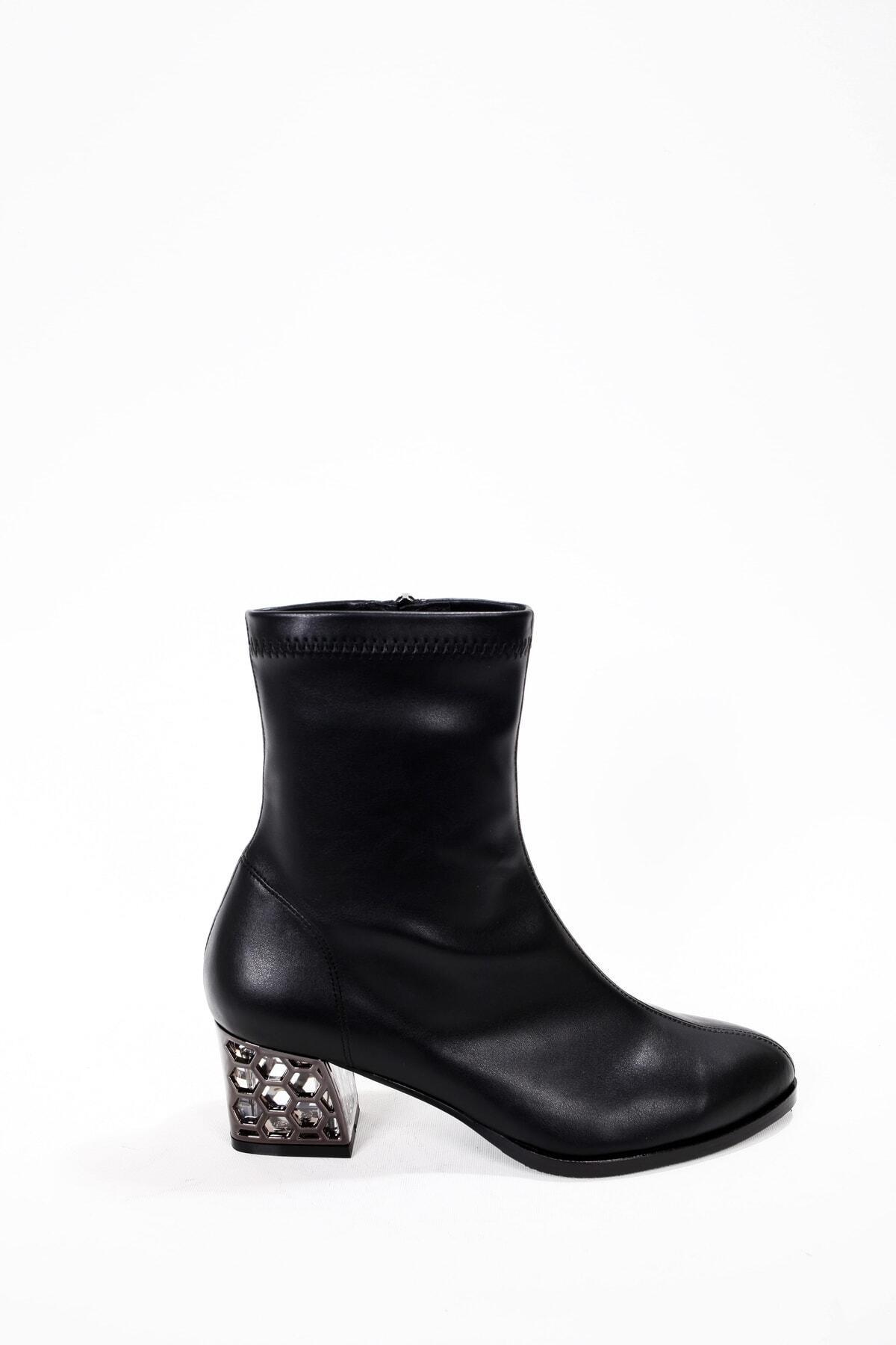 Kadın Deri Bot Siyah