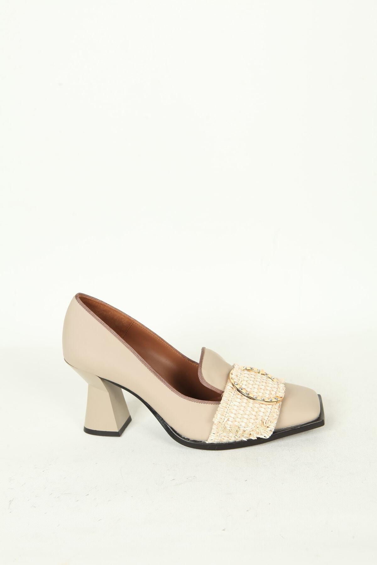 Kadın Deri Ayakkabı Bej