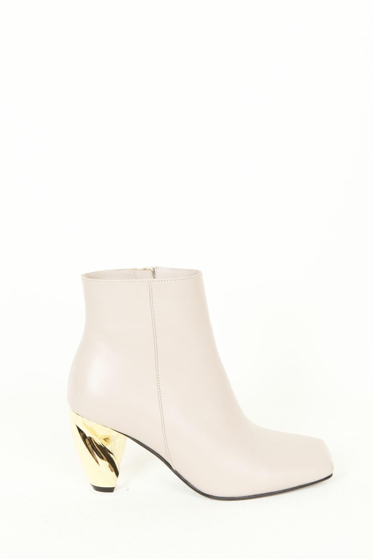 Kadın Deri Bot Krem