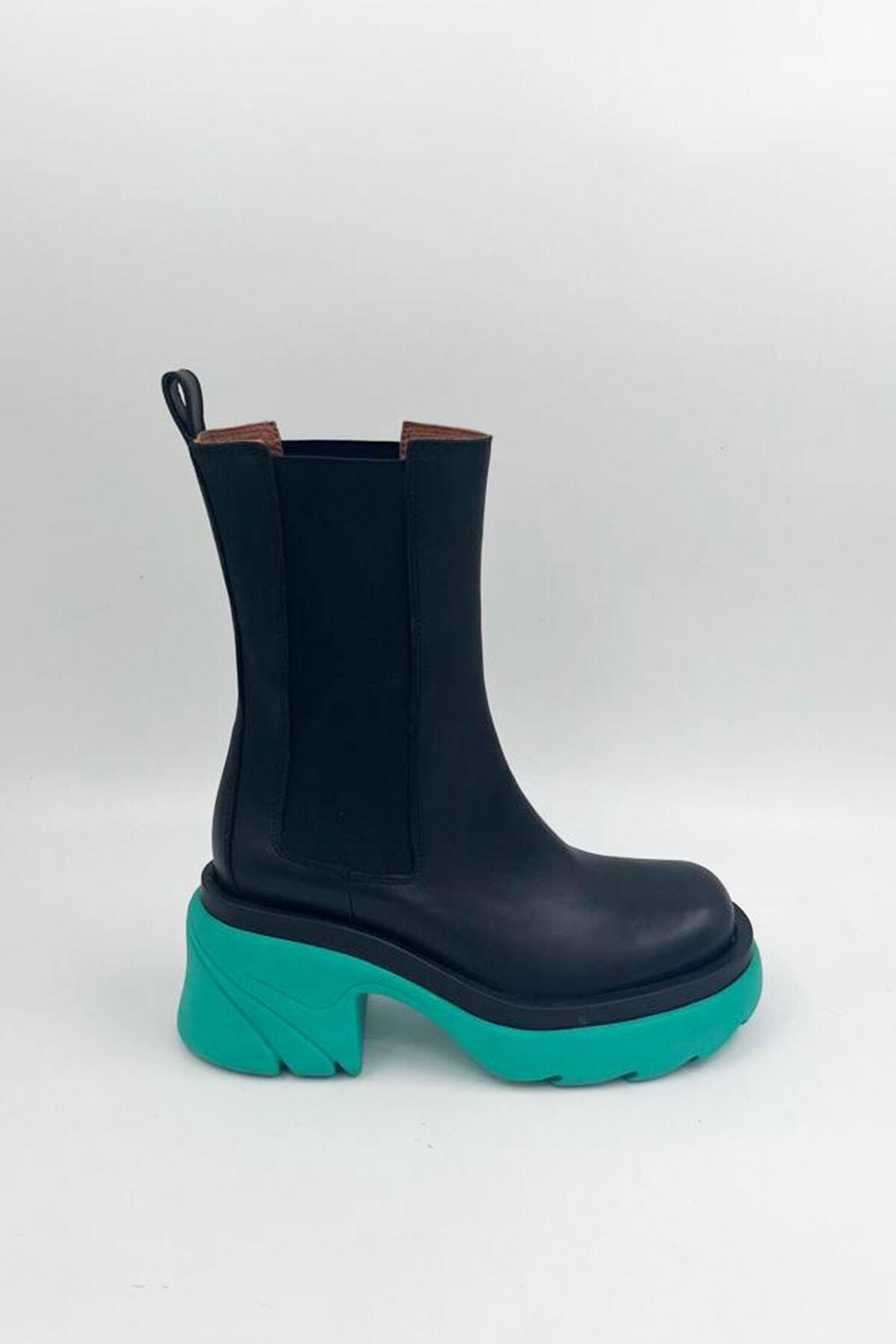 Kadın Deri Bot Siyah