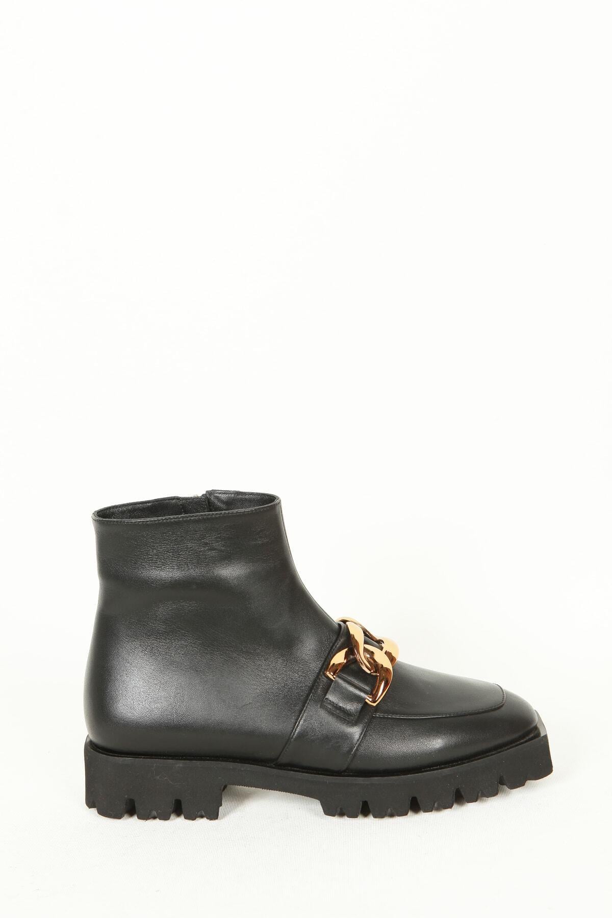 Kadın Deri Bot Siyah