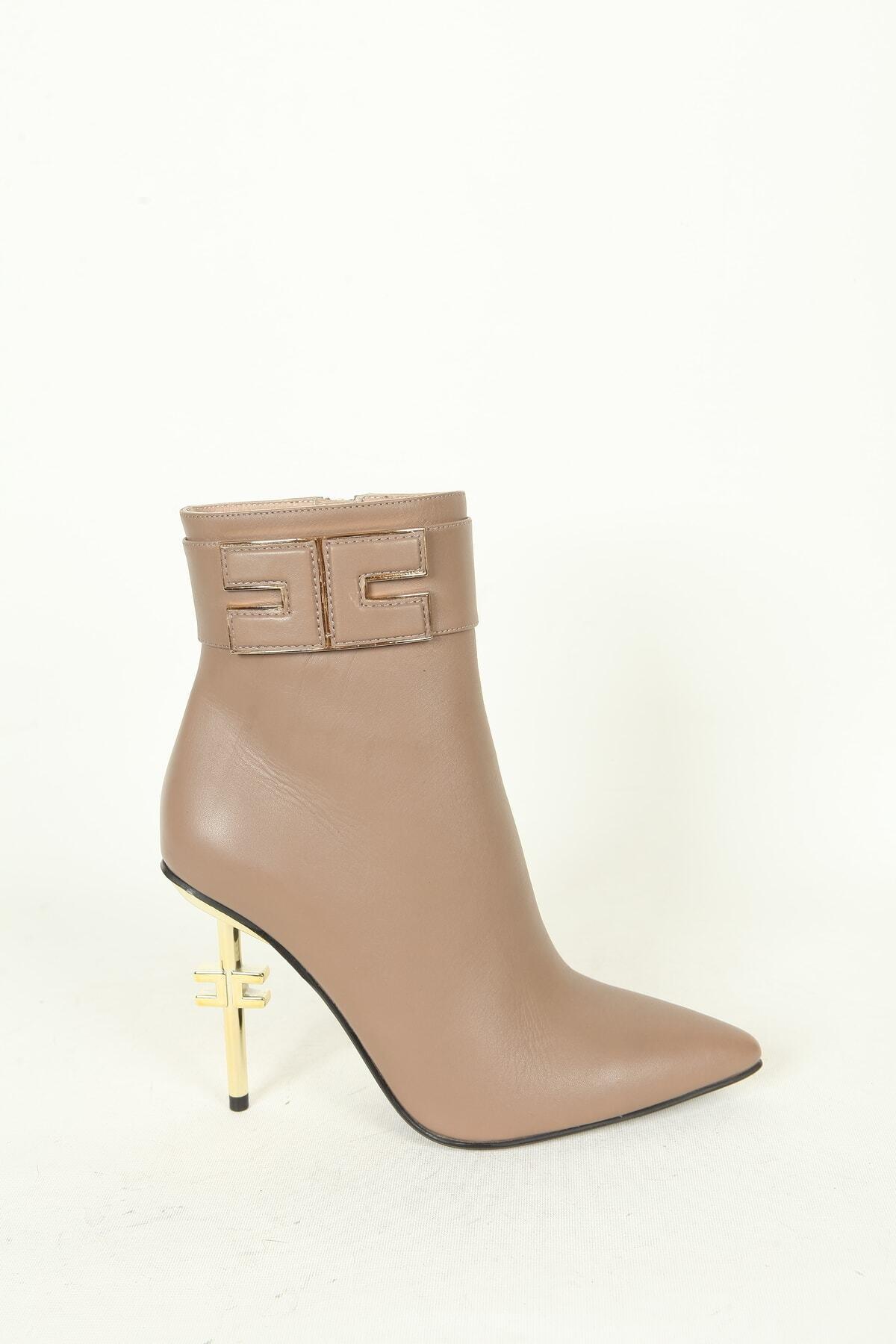 Kadın Deri Bot Vizon