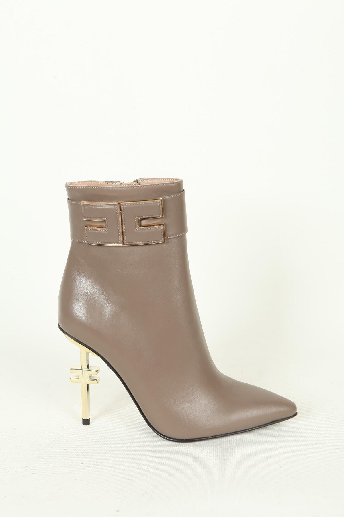 Kadın Deri Bot Vizon