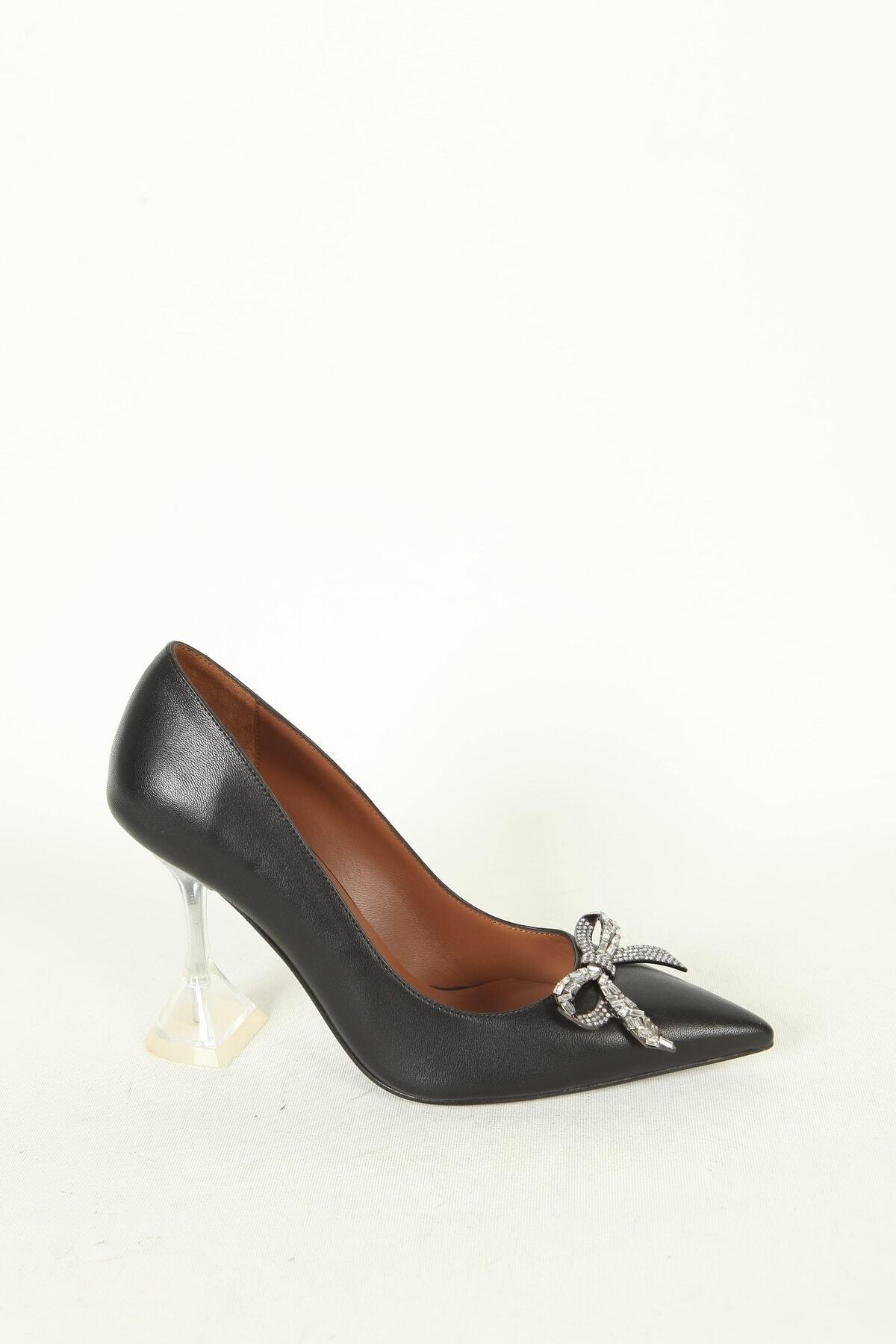 Kadın Deri Stiletto Siyah