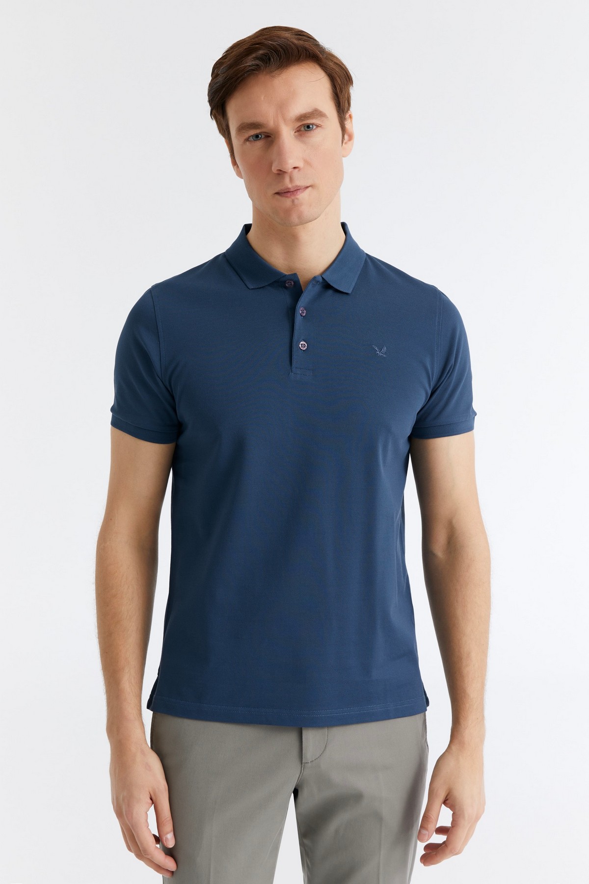 New Oxford Slim Fit Mavi Polo T-Shirt