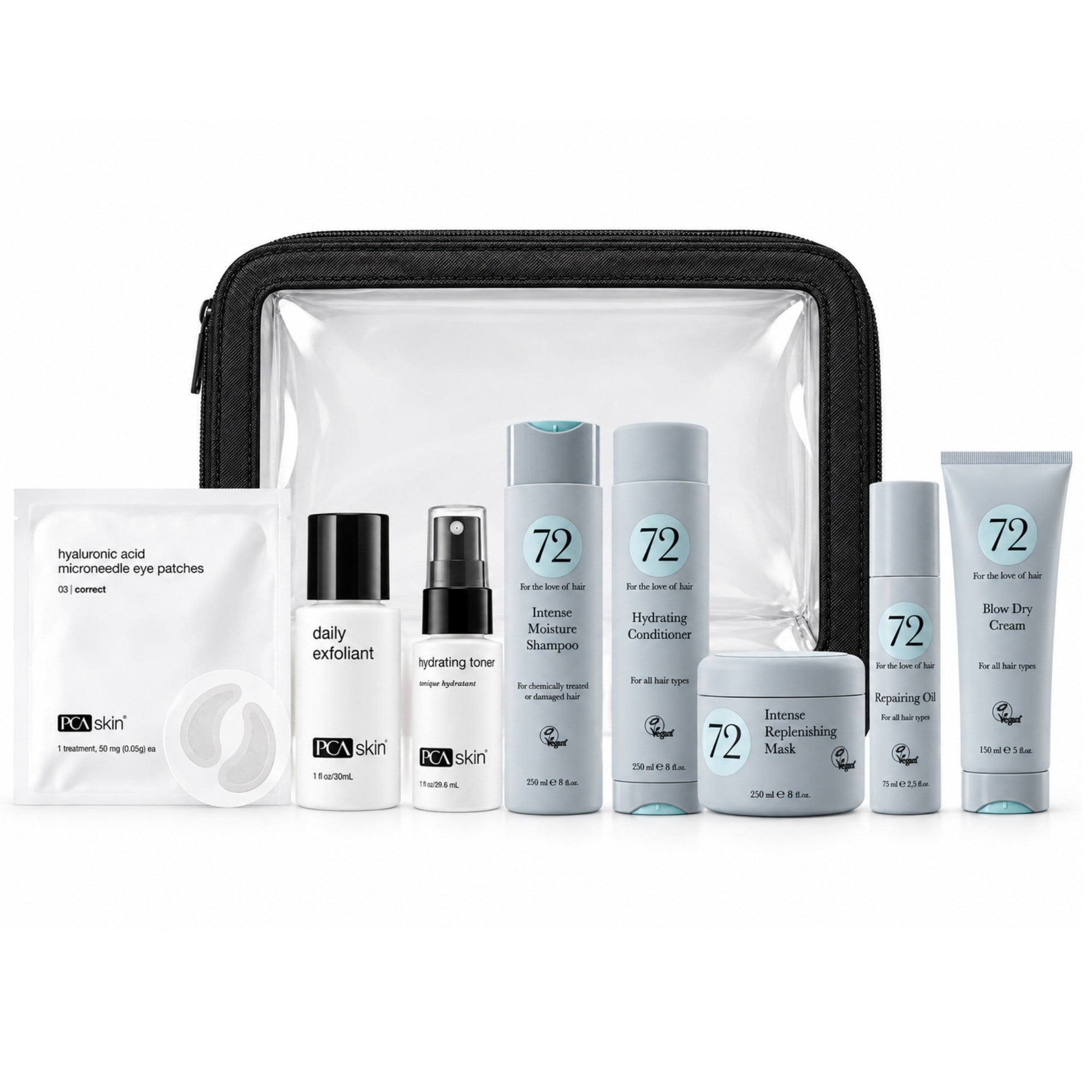 72 Hair & PCA Skin Ultimate Beauty Kit – Saç ve Cilt Bakım Seti