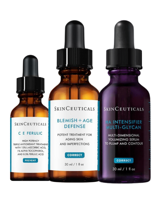 Blemish+Age Defense 30 ml & HA Intensifier Multi-Glycan 30 ml & CE Ferulic 15 ml (Çantalı Set)