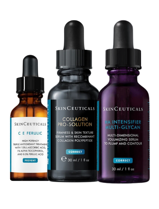 Collagen Pro Solution 30 ml & HA Intensifier Multi-Glycan 30 ml & CE Ferulic 15 ml (Çantalı Set)