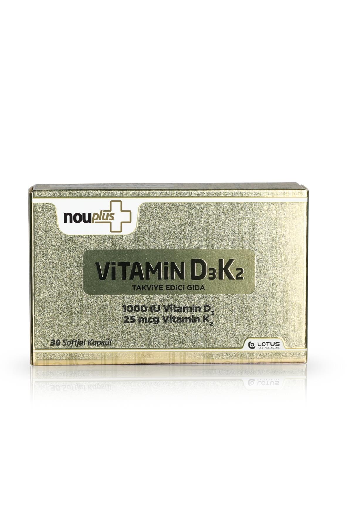 Nouplus Vitamin D3K2 Softjel 30 Kapsül