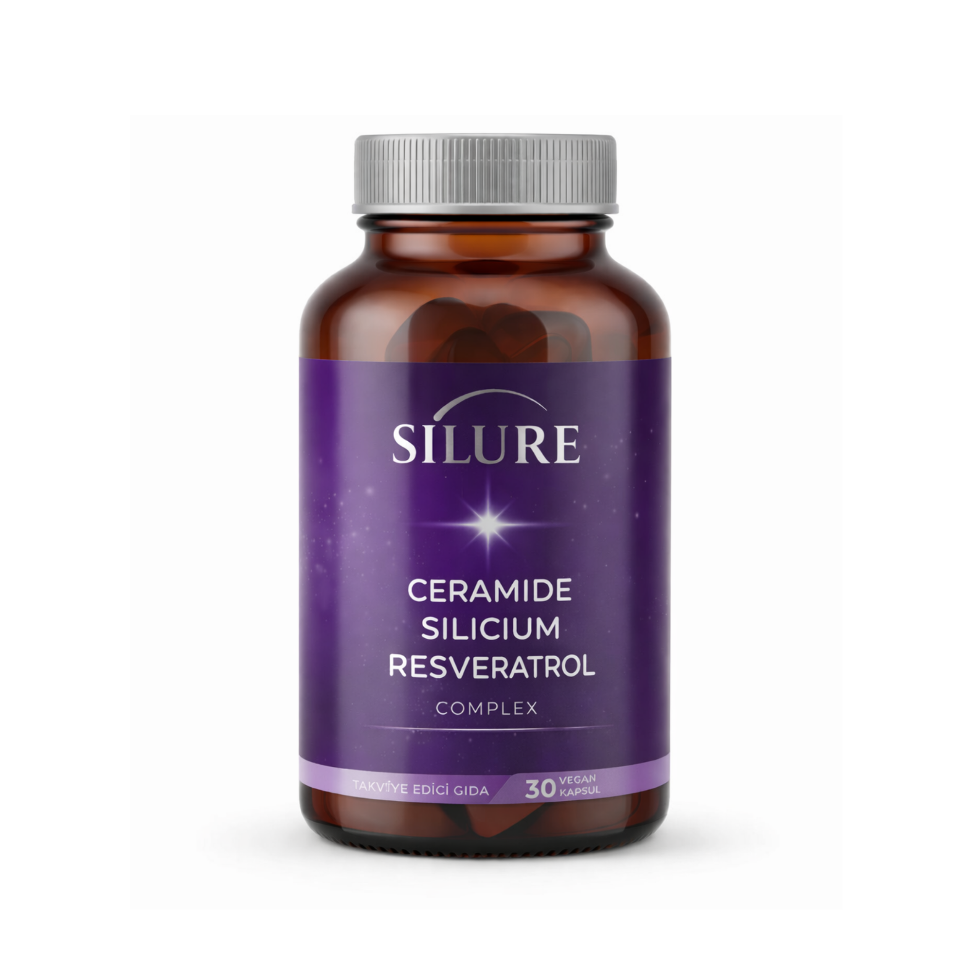 Silure Ceramide, Silicium & Resveratrol Complex — 30 Vegan Capsules