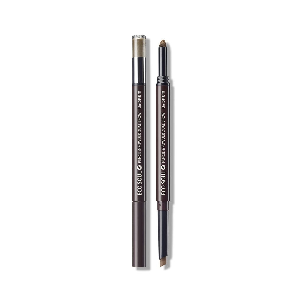 The Saem Eco Soul Brow Duo - Pencil & Powder Kaş Kalemi Natural Brown