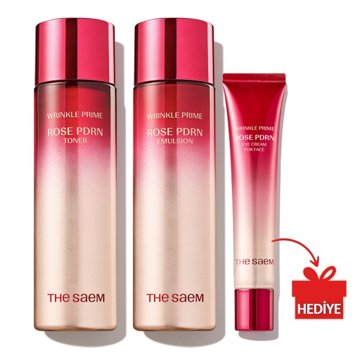 The Saem Wrinkle Prime Rose PDRN Set – Sıkılaştırıcı Bakım Seti