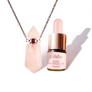 Rose Essential Oil 3 ml & Kolye Seti