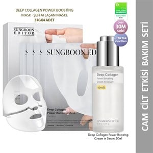 Sungboon Editor Deep Collagen Cam Cilt Etkisi & Gençleştirici İkili Set | Maske + Serum