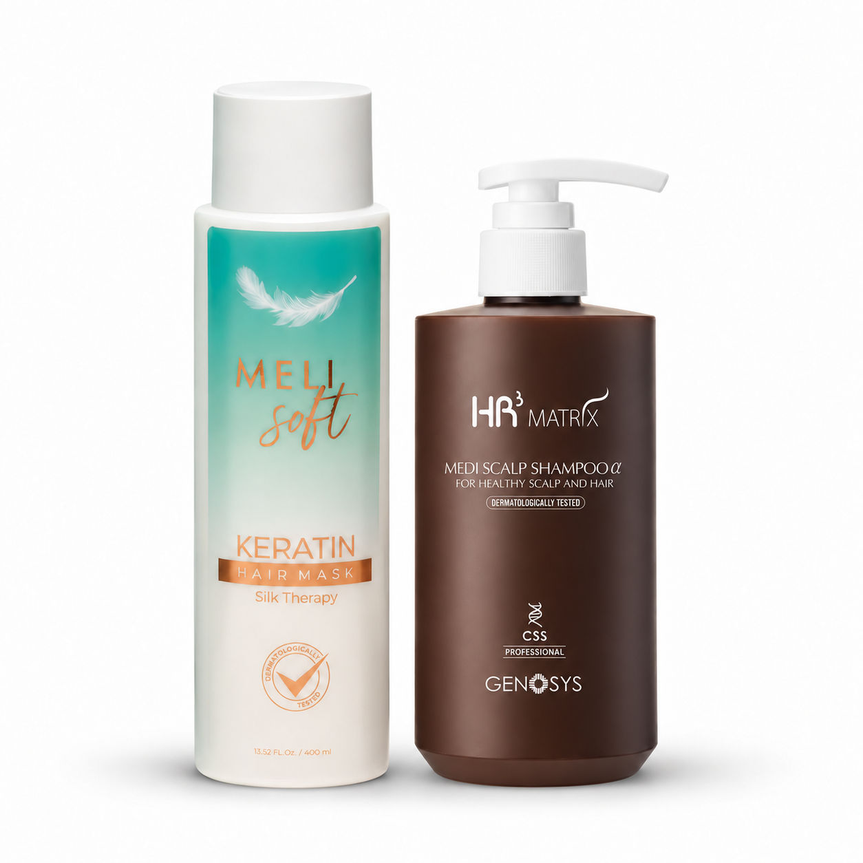 MeliSoft & Genosys HR3 Matrix – Saç Derisi ve Keratin Bakım Seti (400 ml + 300 ml)