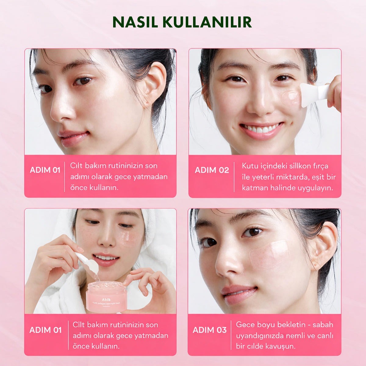 Abib PDRN Collagen Overnight Mask - Onarıcı & Sıkılaştırıcı 80 ml