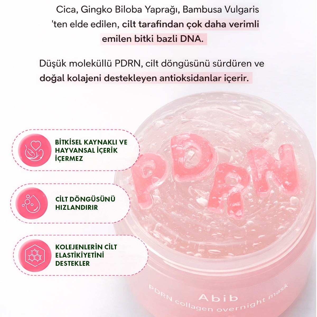 Abib PDRN Collagen Overnight Mask - Onarıcı & Sıkılaştırıcı 80 ml