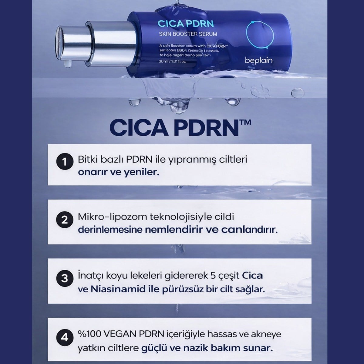 Beplain Cica - PDRN Booster Serum - Yenileyici Serum 30 ml