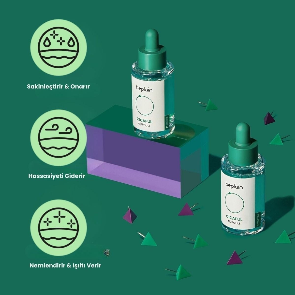 Beplain Cicaful Ampoule - Yatıştırıcı Bariyer Ampul 30 ml