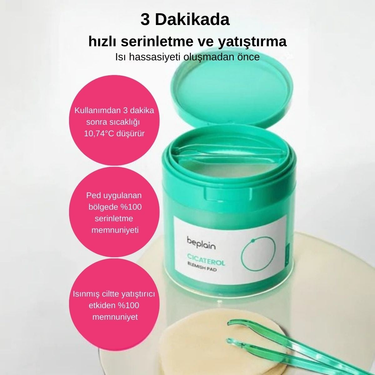 Beplain Cicaterol Blemish Pad - Yatıştırıcı Ped 80'li