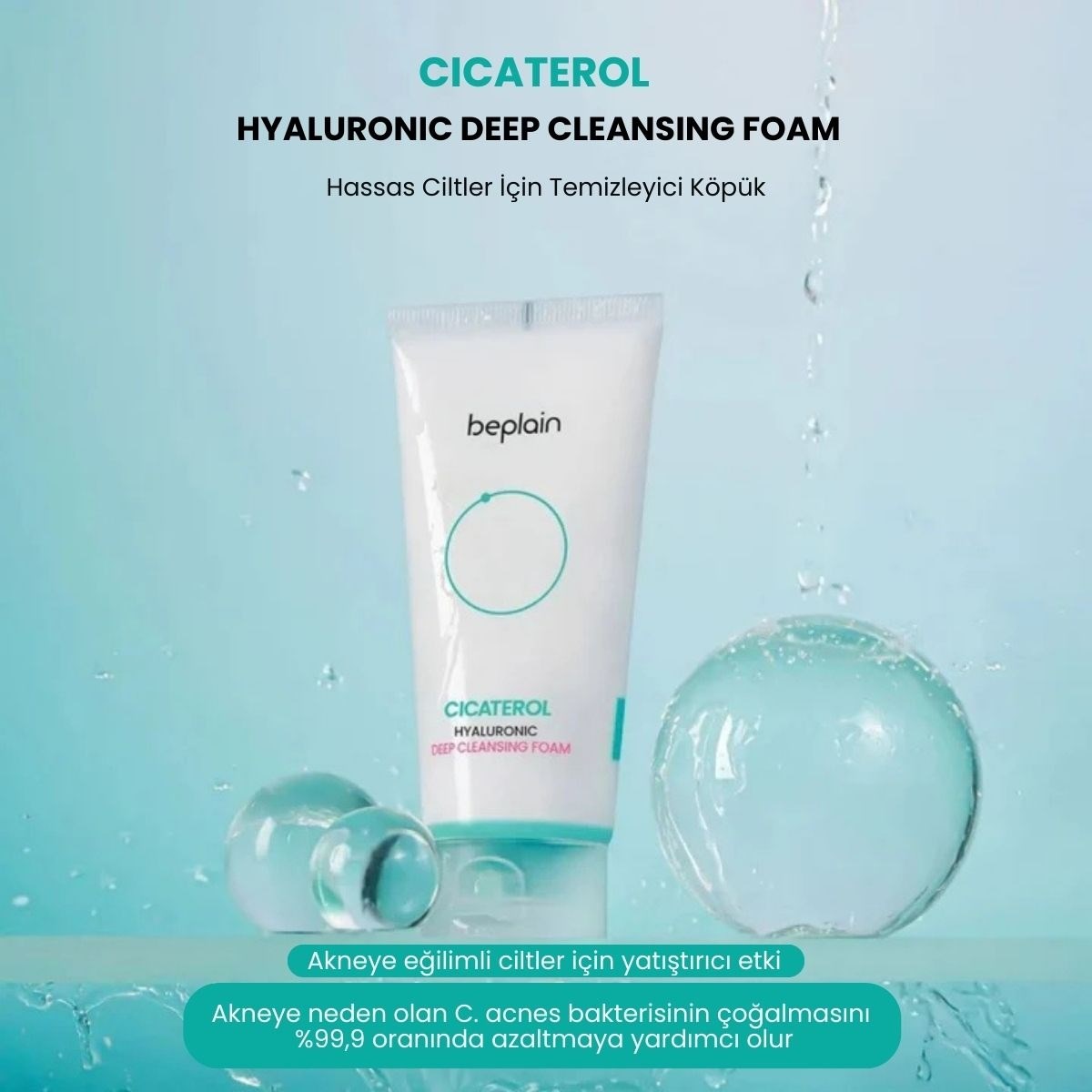 Beplain Cicaterol Hyaluronic Foam - Yatıştırıcı Köpük 120 ml