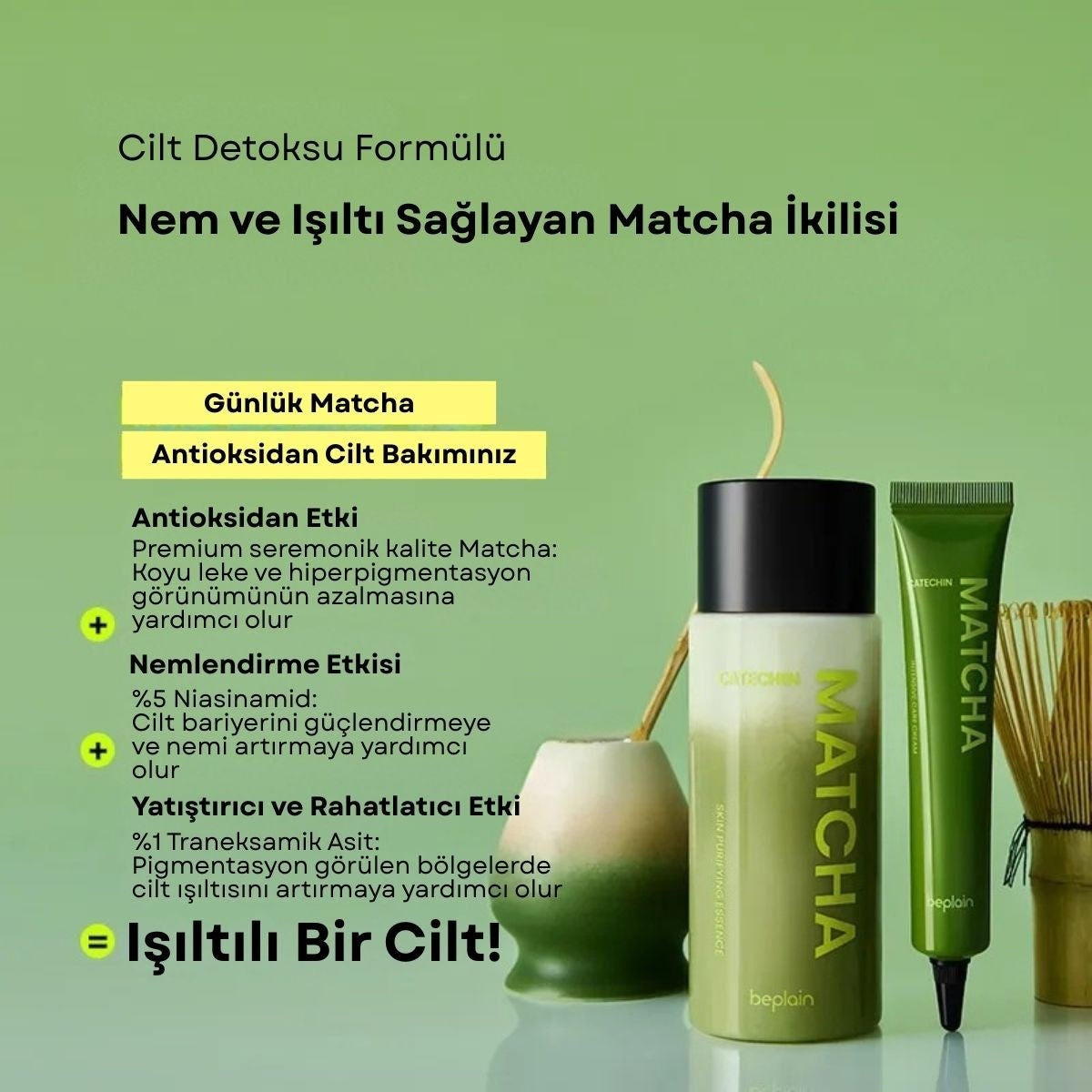 Beplain Matcha Catechin Duo Set - Antioksidan Leke Karşıtı Set